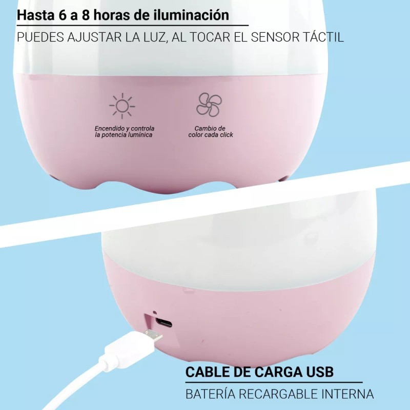 WEHOGAR Lampara De Escritorio Led Rgb Con Espejo,porta Lapices Y