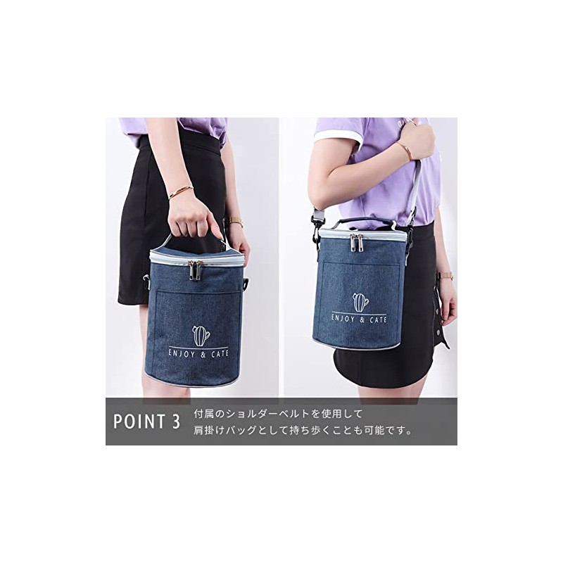 Suitcase Company GPT Lunch Bag, Cylindrical, Round, Cold Insulation, Thermal,