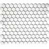 Hexagon Plain White Glossy Ceramic Mosaic Tile