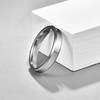 Vakki 4mm Silver Ring for Men High Polished Finish Tungsten