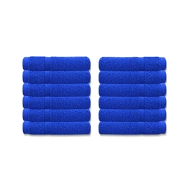 A & B TRADERS Premium Cotton Face Cloths Flannels Washcloth 12-Pack 500 GSM Ring Spun Soft Absorbent 30 x 30cm Towels (Royal Blue)