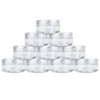 Pack of 10 transparent empty containers, 5 ml cream containers,