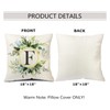 Snylcee Monogram Letter F Throw Pillow Covers Floral 18x18 Inch,