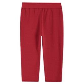 Weintee Women's Knit Sweatpants Capri Pants with Pockets XL Red