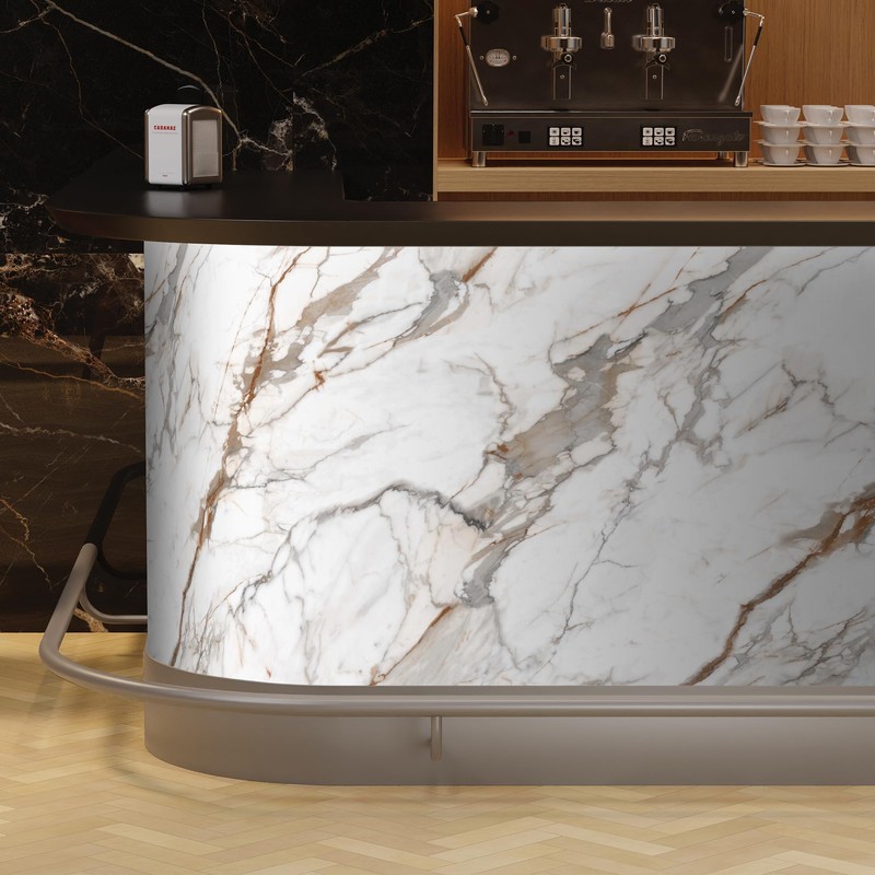Marble Peel and Stick Waterproof Wall Paneling, 118" x 47"