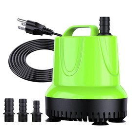 Stone Owl Outdoors Fountain Submersible Water Pump - 330 GPH, 25W with 3 Nozzles - Steady Flow and Low Noise - Portable Drain Pump for Ponds, Aquariums, Fish Tanks, Hydroponic Systems