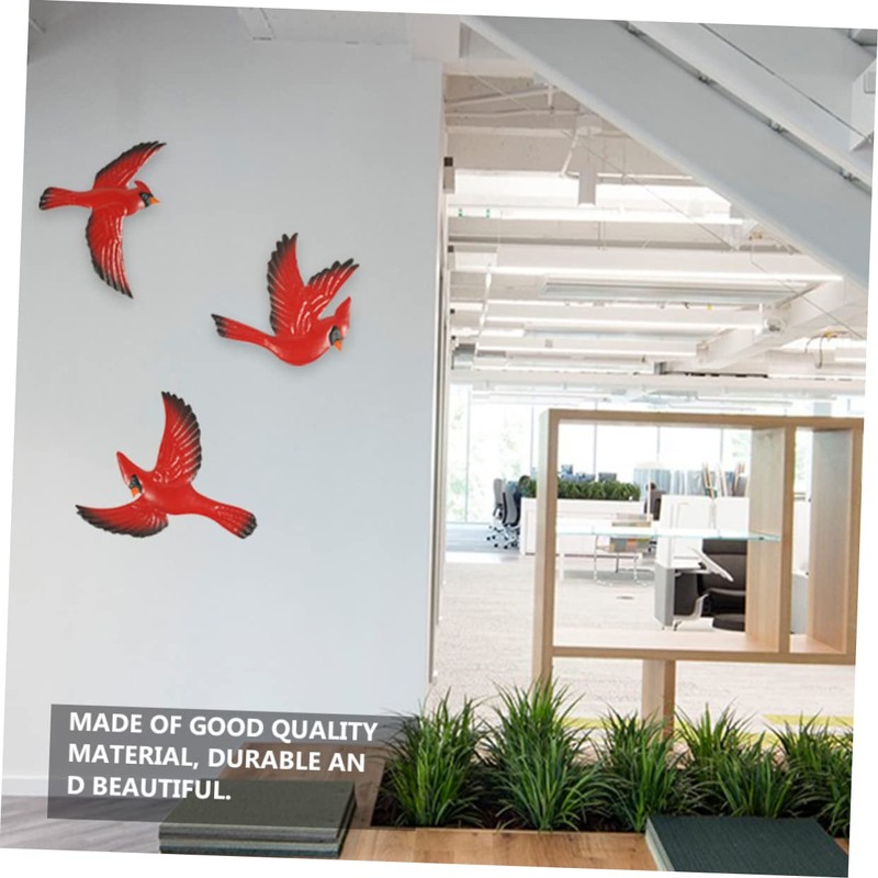 CHILDWEET 3 Pcs Wrought Pendant Wall Decor Bird Decor Metal
