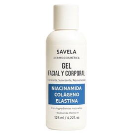 Gel Facial y corporal, Niacinamida, Colágeno y Elastina 125ml. Hidratante, Unificación tono de piel, Luminosidad, Piel tendencia grasa, Post Peeling.