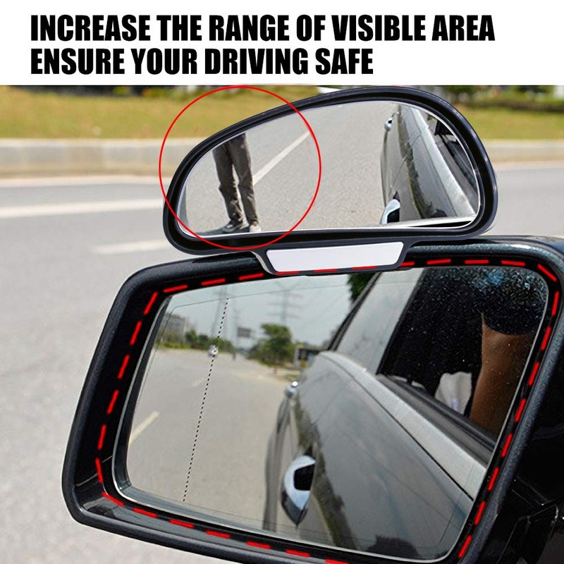 Car Blind Spot Mirrors(5.12 * 2.75in), Universal Automotive Auxiliary Mirror