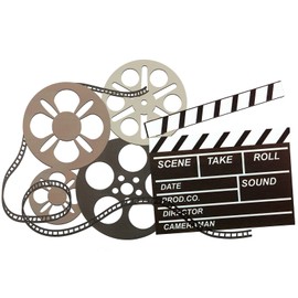 Carrete de película de metal, arte de pared, abstracto antiguo, decoración de cine, hermoso carrete de película, decoración de pared, carrete de película decorativo contemporáneo para decoración del hogar, oficina, estudio (colorido, estilo novedoso)