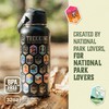 Trekking The National Parks Water Bottle with 63 Waterproof Stickers