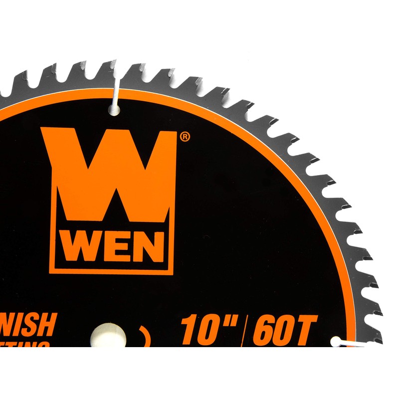 WEN BL1060 10-Inch 60-Tooth Fine-Finish Professional Woodworking Saw Blade for