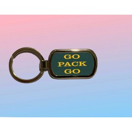 GO PACK GO  green bay  Key Chain