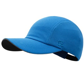 GADIEMKENSD Running Hat for Women Dry Fit Baseball Caps Lightweight Hiking Cap with Reflective Brim Breathabel Cooling Ponytail Hats for Golf Hiking Tennis Workout Gym Blue