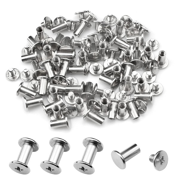 inodiref Set of 50 Chicago Screws Book Screws Chicago Binding