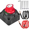 SUNMORN Battery Disconnect Switch, 2PCS Cables 1.64FT with Heavy Duty