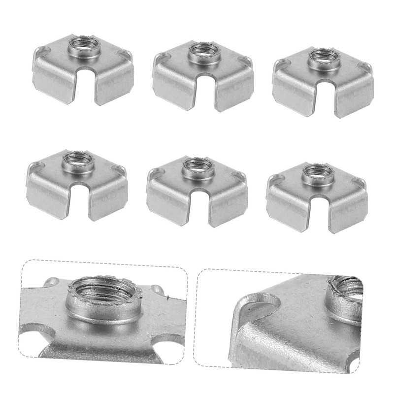 IWOWHERO 50pcs Square Tube Inserts Threaded Nuts for Metal Quick