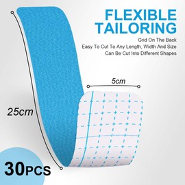 Flintronic 30Pcs Kinesiology Tape, 5cmx25cm Elastic Therapeutic Sports Tape for Muscles and Joints, Sports and Injury Recovery, Waterproof Sports Strapping Tape for Netball, Football