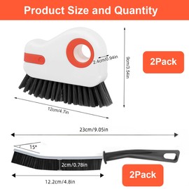 Garegce 4PCS Multifunctional Crevice Cleaning Brush, Hard Bristle Magic Brushes for Small Spaces, Home Kitchen Bathroom Groove Gap Window Door Track Tile Crevice Cleaning