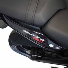 labelbike - 3D Stickers Motorcycle Rear Panels Side Decorations and Protections in Resin Compatible with Triumph Daytona 660 2024 - Color Carbon White Red