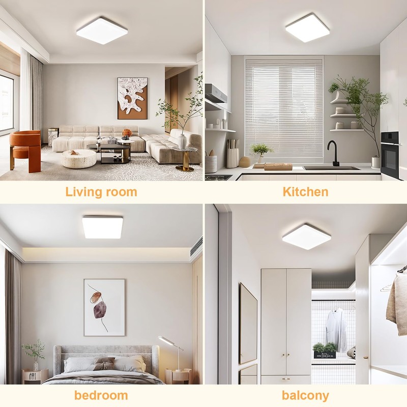Comely LED Ceiling Light Flat 48 W, IP44 Waterproof Bathroom