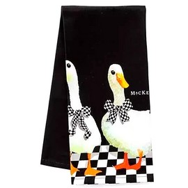 MacKenzie-Childs Mackenzie Childs Gaggle of Geese Dish Towel- Courtly Check-NEW