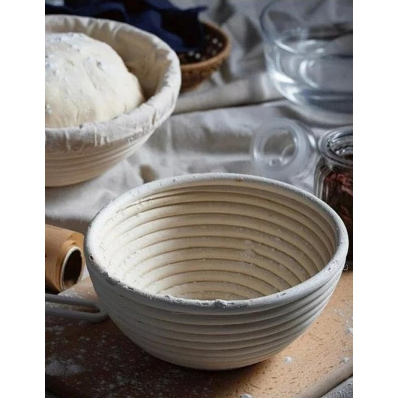 EazyBreezy 2 Pcs Bread Proofing Basket Banneton Proofing Baskets Rattan