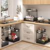 Sevenblue 2 Packs Under Sink Organizer, High Adjustable 2 Tier