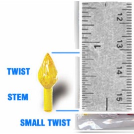 Ceramic Christmas Tree Lights 25 Medium Yellow Twist Lights Bulbs