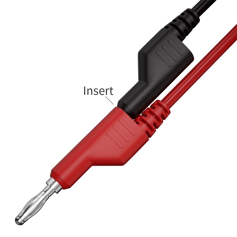 CZJZDZ 2 cables de prueba de enchufe banana a enchufe