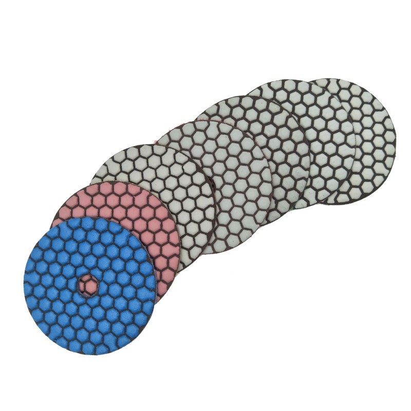 7PCS 4 Inch Set Wet Dry Diamond Polishing Pads For