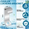 4pack Cooler Lock Bracket,Cooler Tie Down Kit with Cable Combination