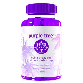 purple tree Post-Celebration Wellness Vitamins | Liver Support, Rapid Hydration, Body Replenisher | Dihydromyricetin DHM, Milk Thistle, Electrolytes, Vitamin B, Willow Bark, Quercetin (30 Pills)
