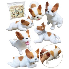 Squishy Dog Dog Set of 6 Squishy Soft French Bulldog Doll Decor