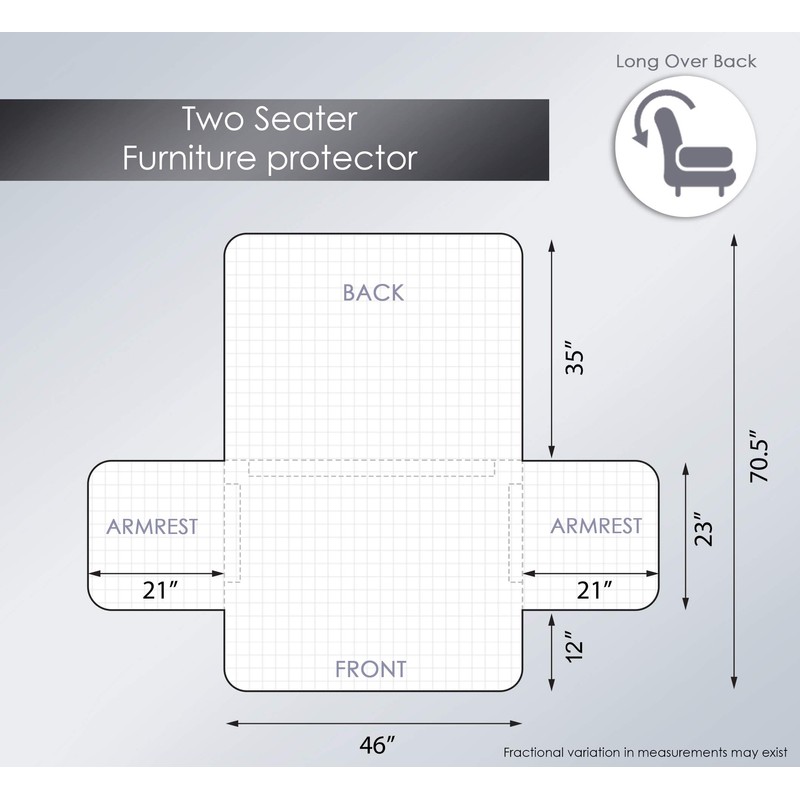 2 Seater Furniture Protector Beige 46" x 70.5" Water Resistant