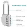 ZHEGE Combination Padlock, 2.2 Inch Long Shackle Lock, 4 Digit