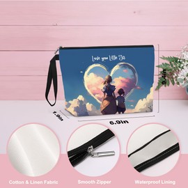 IAXIC Friendship Gifts for Women Sister Makeup Bag Best Friend Gift Encouragement Gift for Teen Cosmetic Bag Sister Gift From Graduation Gifts for Her Travel Cosmetic Pouch Birthday Gifts Love You