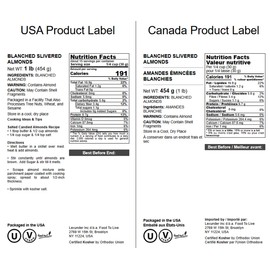 Food to Live - Blanched Slivered Almonds, 1 Pound Chopped Raw Blanched Almonds, Unsalted, Vegan, Keto, Kosher, Bulk. High in Protein, Vitamin E, Riboflavin. Great for Cooking, Baking, Salads.