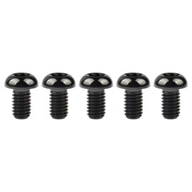 Ruifu 5pcs Titanium Bolts M6x10 15 20 25 30 35mm T30 Torx Head Screw for Bicycle Motorcycle (M6x10mm, Black)