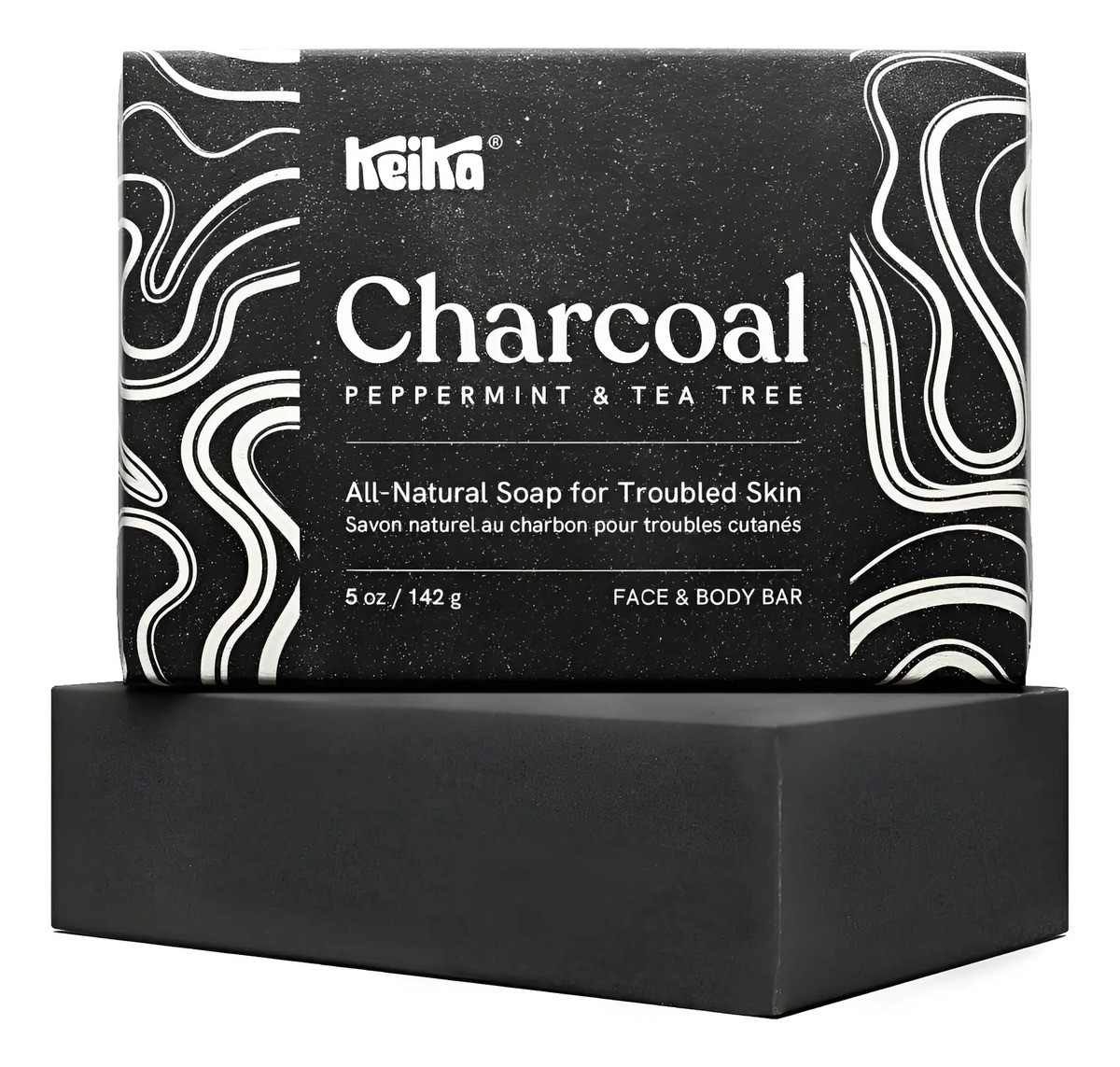 Barra De Jabón Negro Carbón Para Eczema, Psoriasis, Rostro,