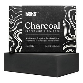 Barra De Jabón Negro Carbón Para Eczema, Psoriasis, Rostro,