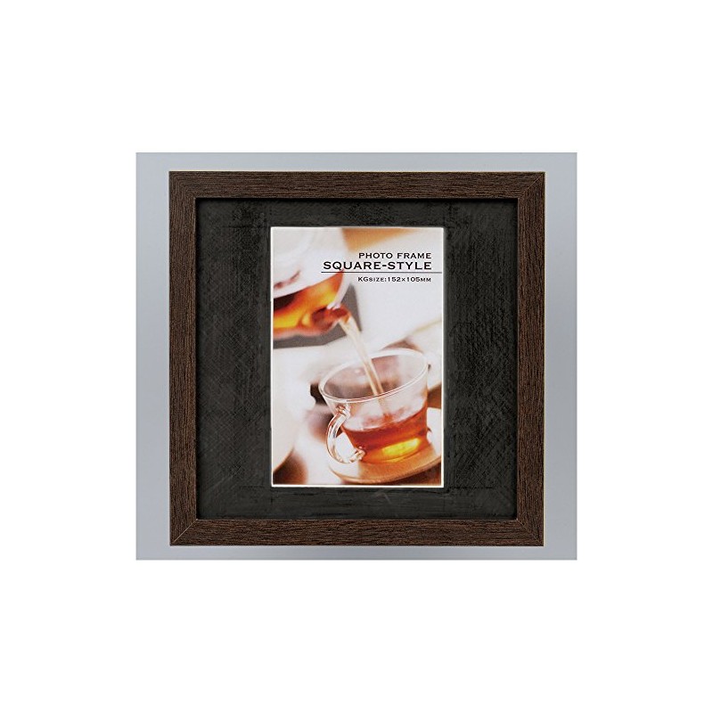 Nakabayashi Wooden Square Photo Frame, browns