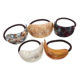 TOVINANNA 5pcs Ponytail Hair Ties for Women Elastic Hair Bands with Vibrant Patterns Daily Use and Party Accessories