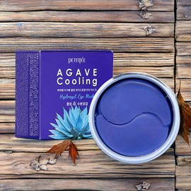 Petitfee eye area treatment, intensive care for the eye area, 4 agave cooling hydrogel eye masks, 60 packs / 쁘띠페 눈가 트리트먼트 눈가 집중 관리 아가베 쿨링 하이드로겔 아이마스크 4개 60개입