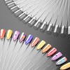 100pcs Fan-shaped False Fake Nail Art Tips Colour Swatch Sticks