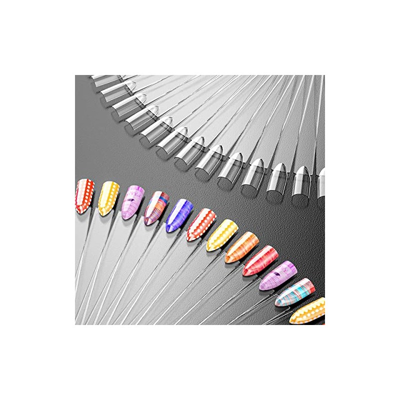 100pcs Fan-shaped False Fake Nail Art Tips Colour Swatch Sticks