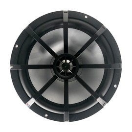 1 Pair (Qty 2) of Kicker 8" 2-Way 300 Watts Max Power Coaxial Marine Audio Multicolor LED Speakers with White Grilles, 50-Feet 16-Gauge Speaker Wire