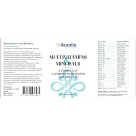 Auralia Medical Group Bariatric Multivitamins with Iron & Calcium + Minerals 1 PER Day Vitamins Gastric Bypass Sleeve Supplements 60 Tablets (2-Month Supply)
