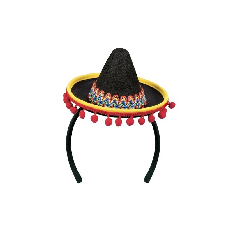 Boland 10135518 Mexico Sombrero Headband, Multi-Coloured, Standard Size