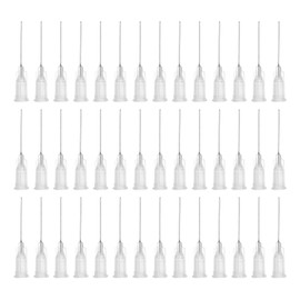 sourcing map Industrial Blunt Tip Needle 27G 1 Inch Length with Luer Lock Screw Interface Connector, Dispensing Needle for Liquid Glue Gun, 60 Pcs (Transparent)